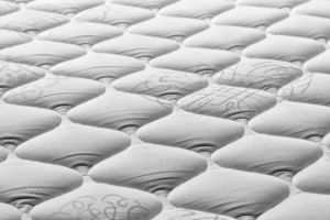 Mattress with scribbly pattern.